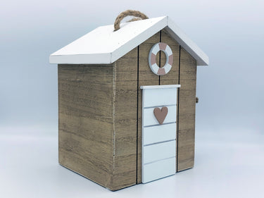 Wooden Doorstop "Beach Hut Design"