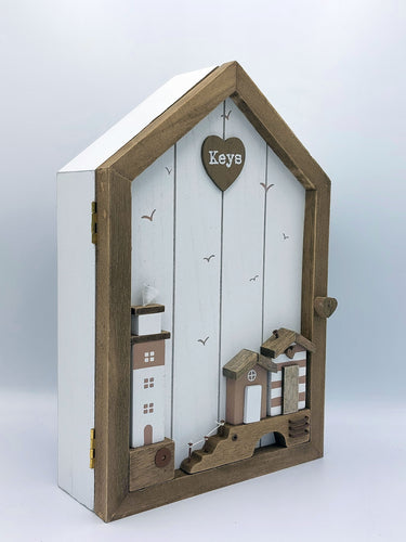 Sand & White Beach Hut Key Box