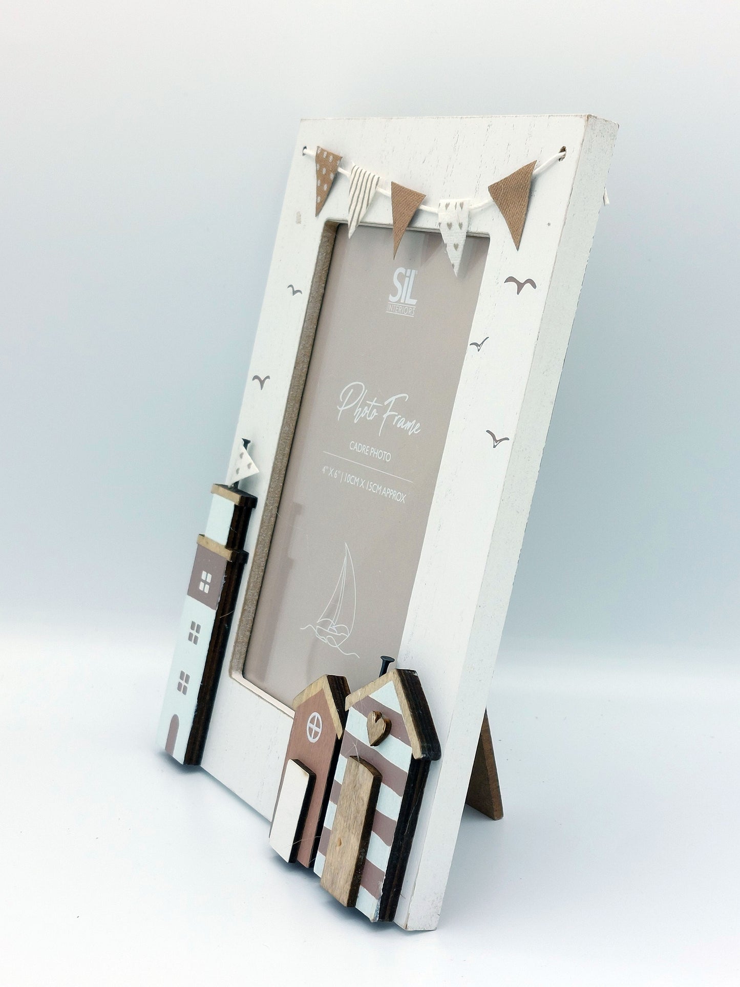 Lighthouse and Beach Hut Photo Frame