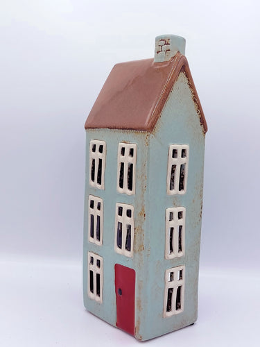 Green Ceramic House Tealight
