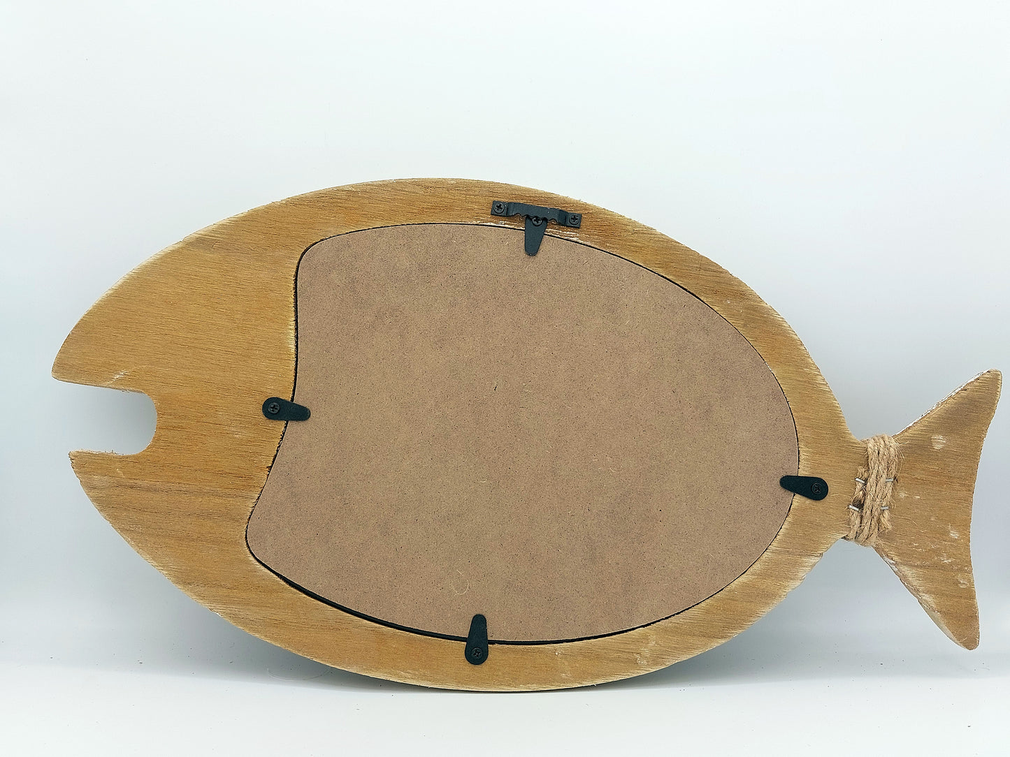 Rustic Wooden Fish Mirror