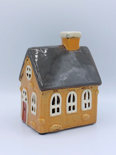Ceramic "Mustard" Cottage Tealight