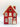 Red Christmas Tealight House With Snowman Detail
