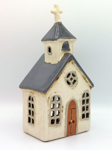 Ceramic Church/Chapel Tealight