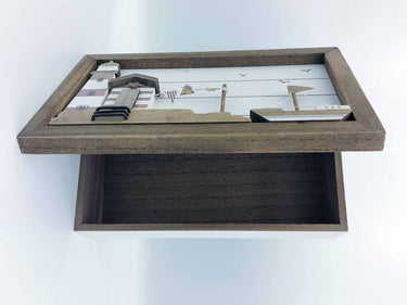Sand & White Coastal Storage Box