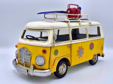 Retro Tin Campervan Larger Model In Yellow