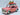 Retro Tin Model Car "Flower Power" In Pink Or Mint