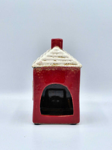 Red Ceramic Tealight House