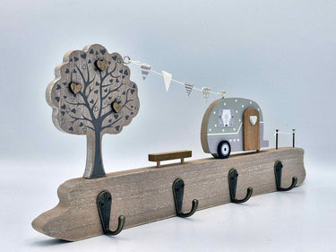 Wooden Caravan Key/Coat Hooks
