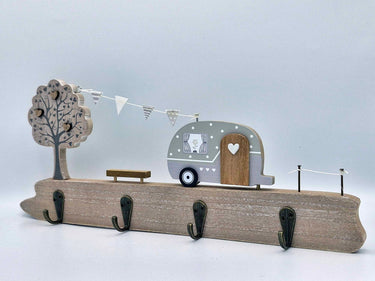 Wooden Caravan Key/Coat Hooks