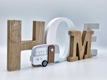 Wooden Home Caravan Sign, Free Standing Or Hanging