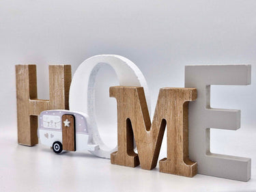 Wooden Home Caravan Sign, Free Standing Or Hanging