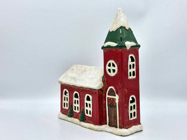 Snowy Christmas Church Tealight