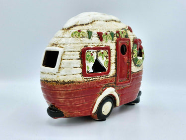 Festive Caravan Tealight With Wreath Detail