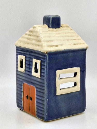 Navy Ceramic Tealight House