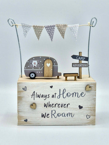 Freestanding Wooden Caravan Ornament