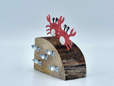 Wooden Crabs & Fish Ornament