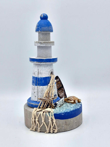 Rustic Wooden Beach Lighthouse