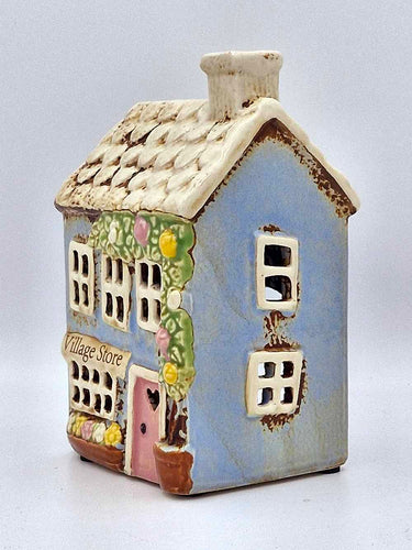 Ceramic Village Store Tea Light Holder