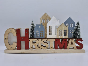 LED Christmas Wooden Sign