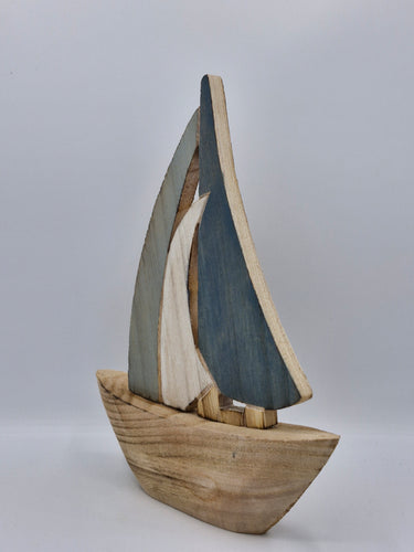 Wooden Sail Boat Large