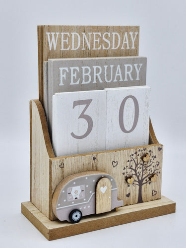 Wooden Caravan Perpetual Calendar