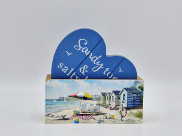 Sandy Beach Wood Coaster Set