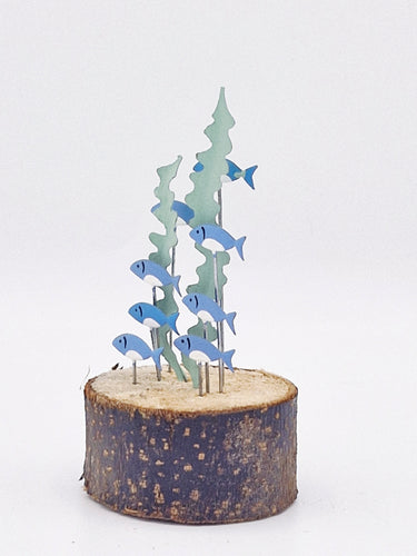Blue Fish & Seaweed Scene