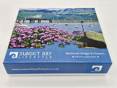 500 Piece Barmouth Bridge & Flowers Jigsaw