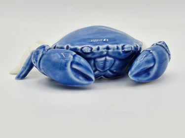 Ceramic Crab Blue & White Large