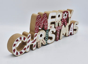 Merry Christmas Wooden Cut-out