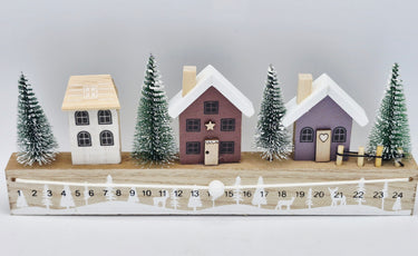 Wooden Christmas Trees Advent Calendar