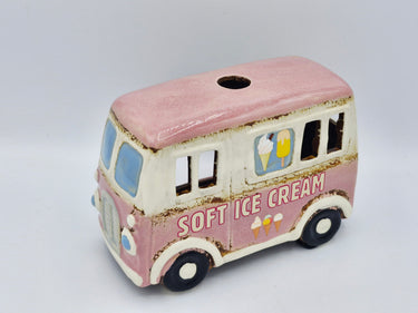 Ceramic Ice Cream Van Tealight Holder