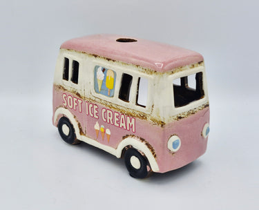 Ceramic Ice Cream Van Tealight Holder