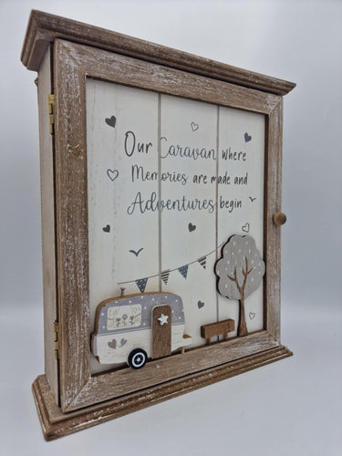 Wooden Caravan Themed Key Box - Our caravan