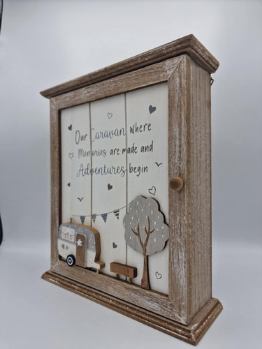Wooden Caravan Themed Key Box - Our caravan