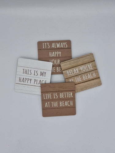 Wooden Beach Themed Coasters