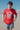 Men's Red Cotton T-Shirt "Retro Campervan Logo Tywyn"