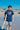 Men's Navy Cotton T-Shirt "Surf Tywyn, Orange Palm Tree"