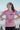 Ladies Pink Cotton T-Shirt "Surf Tywyn"