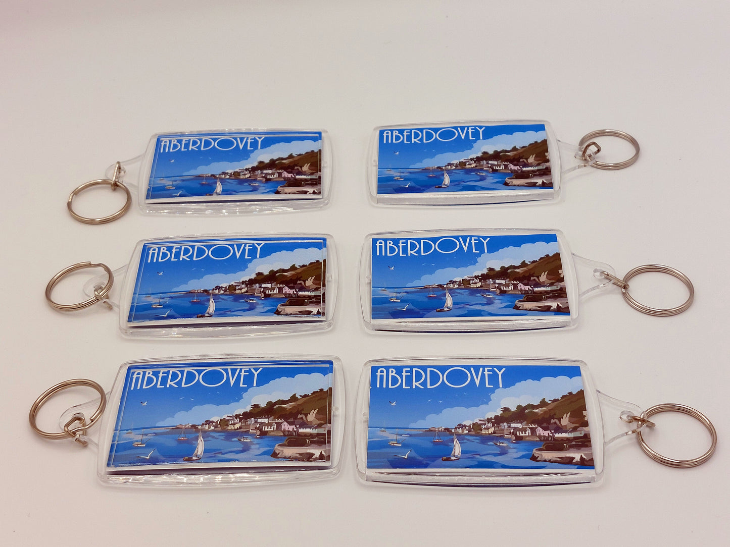 Set of 6 Aberdovey Keyrings
