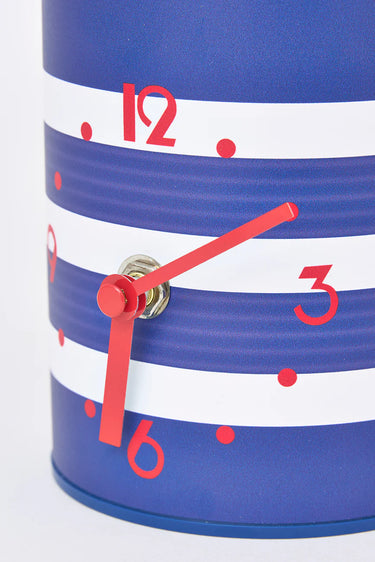 Nautical Striped Pen Holder Clock