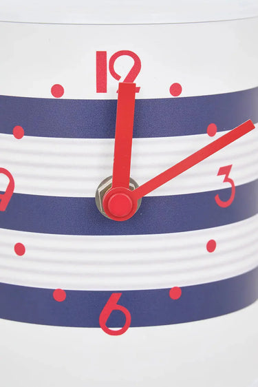 Stripy Tin Can Wall Clock