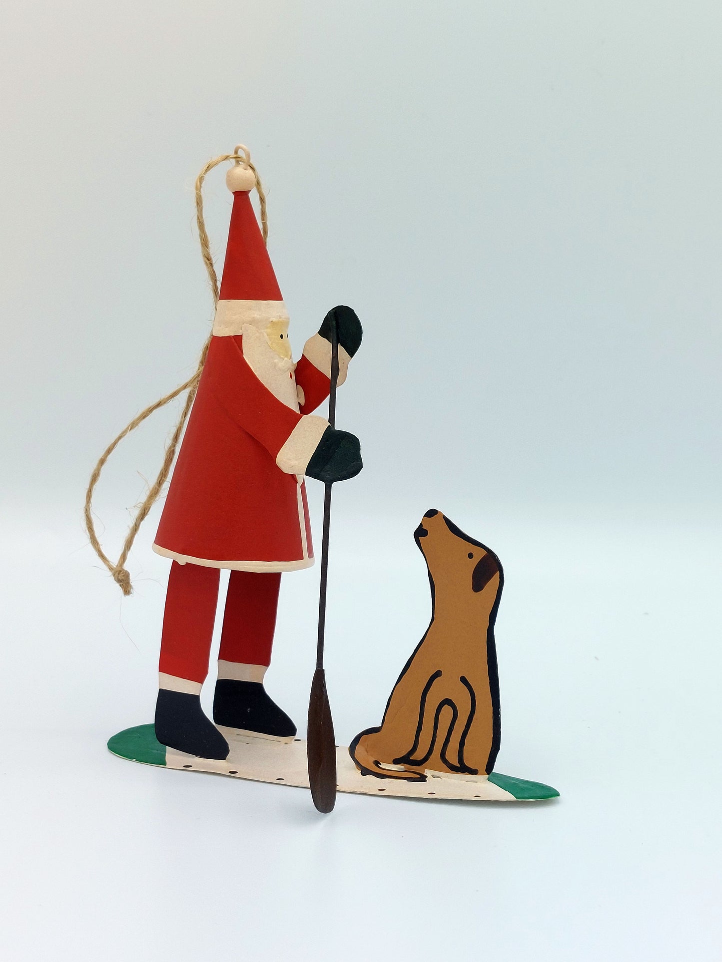 SUPS Santa on a Paddleboard small funky figure Lets SUP