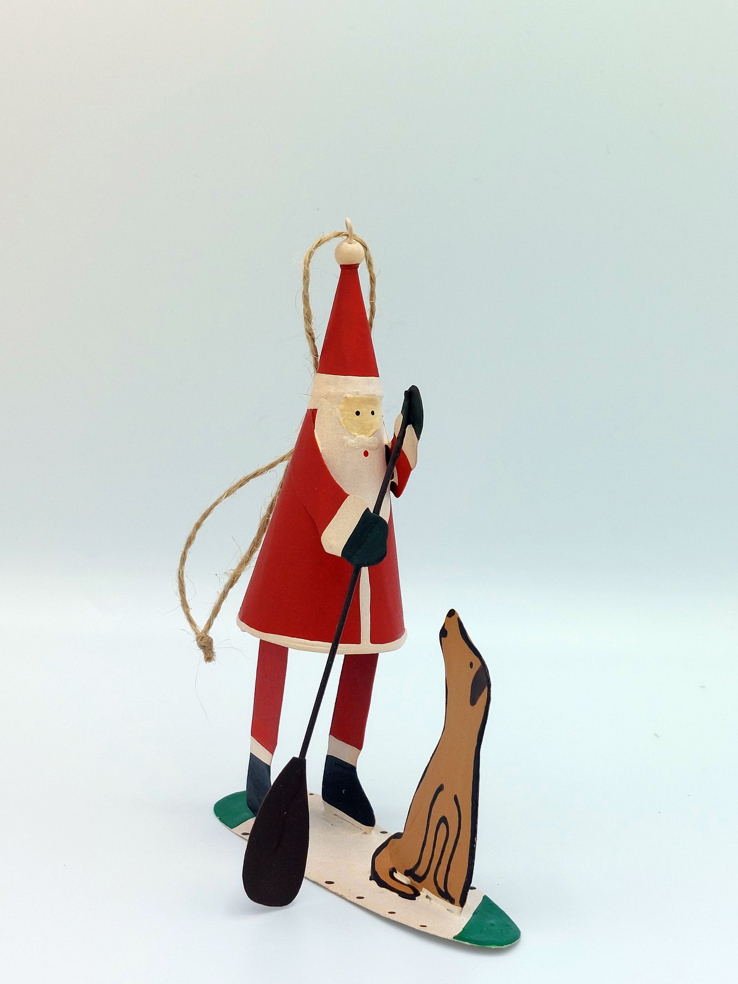 SUPS Santa on a Paddleboard small funky figure Lets SUP