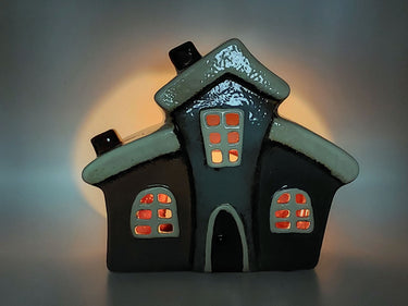 Ceramic Tealight Cottage Trio