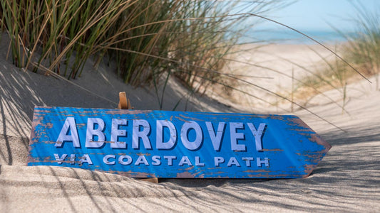 Aberdovey Via Coastal Path Wooden Sign