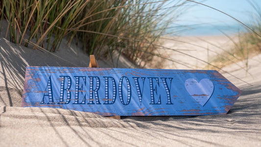 Aberdovey Heart Wooden Sign