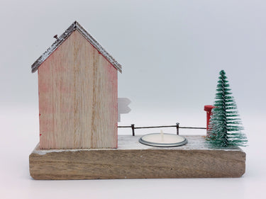 Christmas Scene Candle Holder