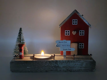Christmas Scene Candle Holder